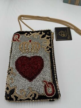 Mary Frances Queen of Hearts Beaded Crossbody Phone Bag – Rare & Sold Out
